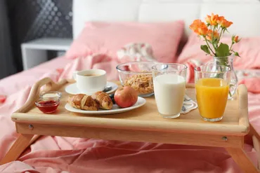 Pink Breakfast Tray